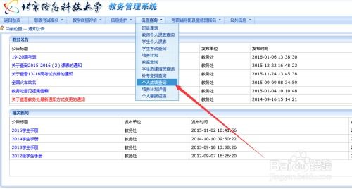 北京信息科技大学期末考试成绩查询指南